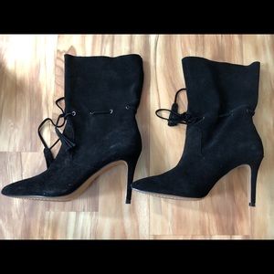 French Connection Black Heeled Booties